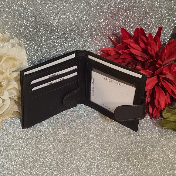 NWT Passage Brown Genuine Leather RFID Bi-Fold Men's Wallet With Snap - Picture 10 of 10